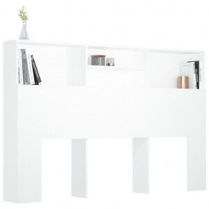 vidaXL Mueble Cabecero Blanco 160x19x103.5 Cm