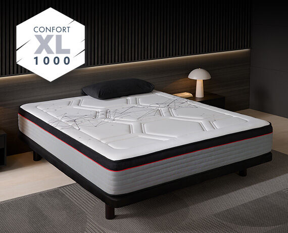 HOME Colchón de muelles ensacados Confort XL 1000