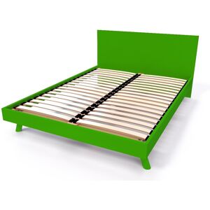 ABC MEUBLES Lit Scandinave 2 places bois Viking - 140x200 - Vert - 140x200 - Vert - Publicité