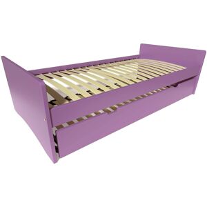 ABC MEUBLES Lit gigogne ABC pin massif - 90x190 - Lilas