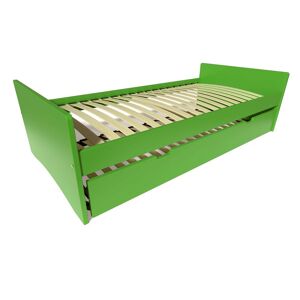 ABC MEUBLES Lit gigogne ABC pin massif - 90x190 - Vert - 90x190 - Vert