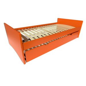 ABC MEUBLES Lit gigogne ABC pin massif 90x190 Orange 90x190 Orange