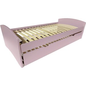 ABC MEUBLES Lit gigogne Happy pin massif - 90x190 - Violet Pastel