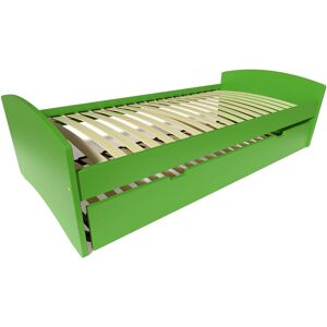 ABC MEUBLES Lit gigogne Happy pin massif 90x190 Vert 90x190 Vert