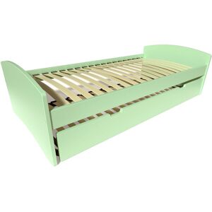 ABC MEUBLES Lit gigogne Happy pin massif 80x190 Vert Pastel 80x190 Vert Pastel