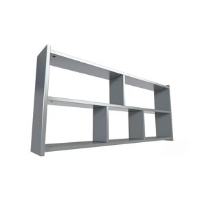 ABC MEUBLES Étagère pour lit mezzanine - Largeur 140 - Gris Aluminium