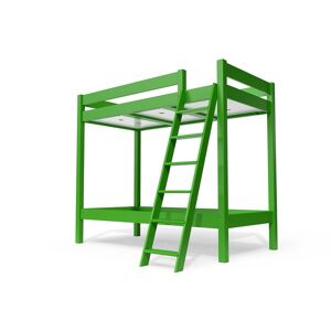 ABC MEUBLES Lit superpose 2 places 90x190 avec echelle inclinee bois ABC 90x190 Vert