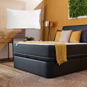 Maxcolchon Pack Matelas Confort-Visco + Lit coffre + Oreiller 150x180 (Caisson Divisé) Inclus - Publicité