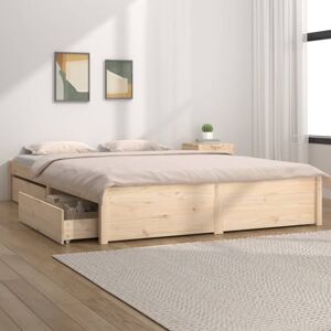 Torana - Cadre de lit avec tiroirs 140x190 cm Double - Publicité