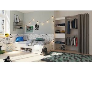 Chambre complete enfant lila : Lit + Dressing - Décor blanc Demeyere Fabriqué en France - Publicité