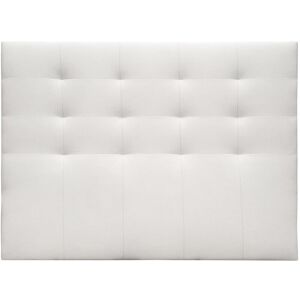 Tête de lit en simili-cuir coloris blanc - longueur 160 x profondeur 4 x hauteur 120 cm Pegane - Publicité