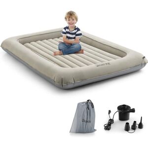 Costway - 2 en 1 Lit Gonflable pour Enfants, Ensemble de Matelas Pneumatiques pour Enfants avec Pompe Électrique, pour 18-24 Mois - Publicité