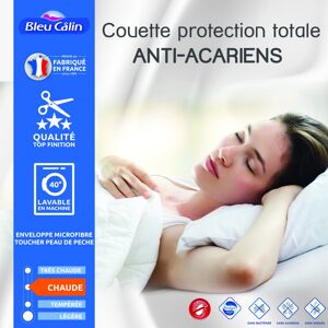 UNIVERS DECOR Couette protection totale anti acariens 400 gr/m² 140 x 200 cm pour lit 1 place 90 x 190 cm - Publicité