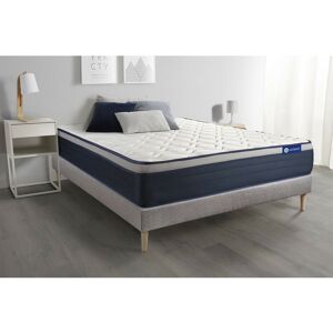 ACTISOM Ensemble matelas Latex+Mémoire de forme actilatex max 140x190 cm Maxi épaisseur 7zones de confort + sommier kit gris - Publicité