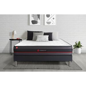 SOMNESS Ensemble matelas sommier Regen 160 x 200 cm - Couleur : Noir - Noir - Publicité