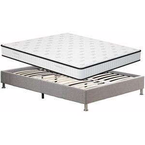 Matelas en Mousse DEWINNER,Haute Resilience Ultra Respirante, Deux Faces utilisables (140x190cm matelas Épaisseur 22cm +Cadre de lit Plateforme ) - Publicité