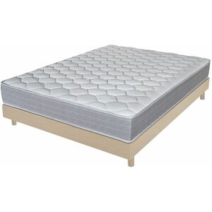 EBAC LITERIE Matelas + sommier 140x190 Madere - Decokit - Soutien ferme - Sommier démonté - Chêne - Chêne clair - Publicité