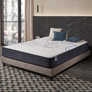 Naturalex - Matelas Perfect Sleep - 90x190 cm - Mousse mémoire de forme hr, Blue Latex, Hypoallergénique - Ferme - 7 zones de confort - Face - Publicité