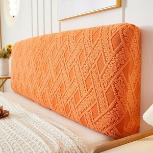 Csparkv - Orange 200cm Housse de tête de lit, Housse de Protection de tête de lit écrasée Anti-poussière matelassée Extensible, Lavable Amovible, pour décor de Chambre à Coucher - Publicité