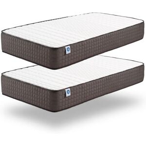 Naturalex - Pack de 2 matelas Titanium 70x190 cm - Soutien Blue Latex - Mousse à mémoire de forme hr - Noyau de polyuréthane - 7 Zones de Confort - Tissu 3D Respirant - 21 cm - Publicité