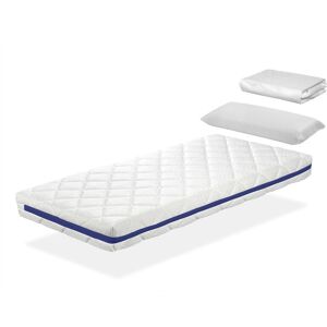 DREAMDI Pack Matelas 90X200 hermes lit enfant, Epaisseur 11 cm + 1 Oreiller à memoire 90X35 + 1 Protege matelas 90X200 - Publicité