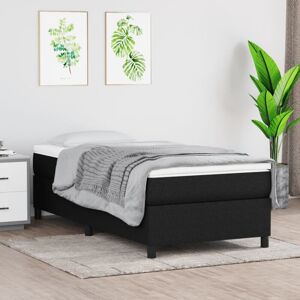 Vidaxl - Sommier à ressorts de lit Noir 90x200 cm Tissu - Publicité