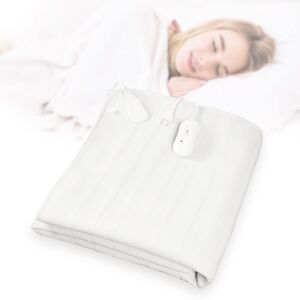 Todeco - Surmatelas Chauffant, Chauffe Lit, Simple, 150 x 80 cm, 60W, Blanc, Polyester, Commande manuelle, Standards/Certifications: cb, ce - Publicité