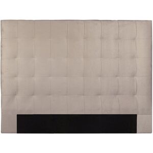 MILIBOO Tête de lit capitonnée en tissu velours taupe L140 cm halciona - Taupe - Publicité