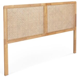 IDMARKET Tête de lit edhen cannage et bois 140 cm - Bois-clair - Publicité