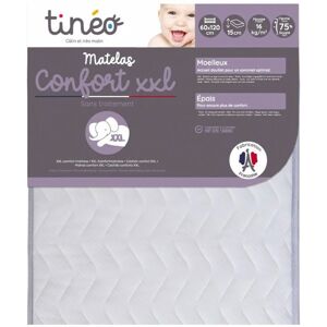 TINEO Matelas Bébé tinéo Confort xxl 60x120x15cm - Sans Traitement - Fabriqué En France - Garantie 2 Ans - Publicité