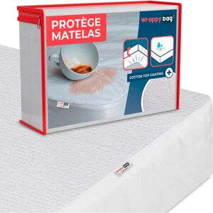 Wrappybag - Protège Matelas Imperméable 60x120x20cm – Hypoallergénique (Acarien / Poussière / Transpiration) - Publicité