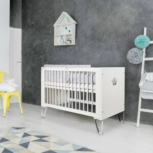 petitechambre.fr Lit bébé 120cm   Blanc   Pin Massif et MDF