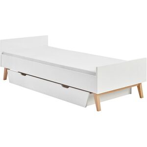 petitechambre.fr Lit ado SWING 90 x 200 cm scandinave   Blanc   MDF et hetre