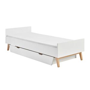 petitechambre.fr Lit ado SWING 90 x 200 cm scandinave   Blanc   MDF et hêtre