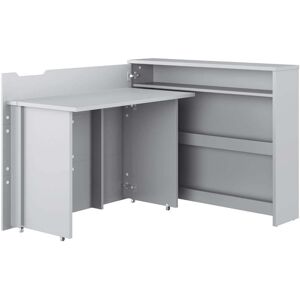 petitechambre.fr Bureau mural pliant gris WORK CONCEPT   Panneaux Stratifiés