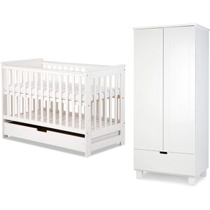 petitechambre.fr Pack mobilier chambre bebe blanche KIWO (lit 120 + armoire)   MDF