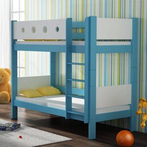 petitechambre.fr Lit superposé Petite Canaille enfant personnalisable   Bleu   80 cm x 160 cm   Pin massif et MDF