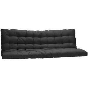 Vente-unique Futon 135 x 190 cm special banquette lit ep.10cm - Noir - MODULO