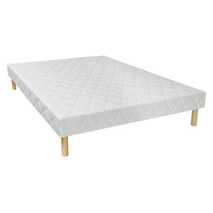 Vente-unique.com Sommier déco tapissier 140 x 190 cm 14 lattes multiplis - Blanc - PANACEA de DREAMEA