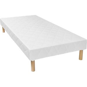 Sommier deco tapissier 100 x 200 cm 14 lattes multiplis Blanc PANACEA de YSMEE