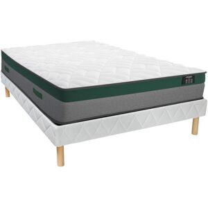 Ensemble 120 x 190 cm sommier matelas ressorts ensaches ep22cm PRESTIGE de YSMEE