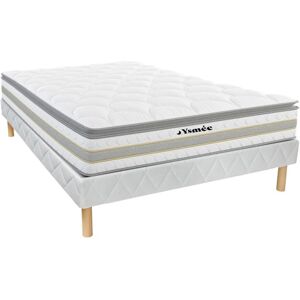 Ysmée Ensemble sommier + Matelas ressorts ensachés et surmatelas intégré CANTERBURY de YSMÉE - 160 x 200 cm