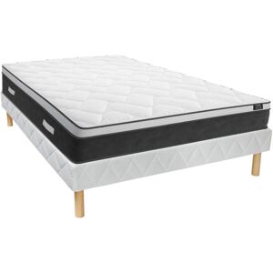 Vente-unique.com Ensemble 160 x 200 cm sommier + matelas ressorts ensaches et memoire de forme ep.25cm - ASTRIA de YSMÉE