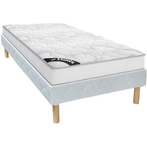 Ensemble 90 x 190 cm sommier + matelas ressorts ensaches ep.20cm - SONGE de YSMÉE