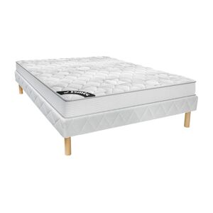 Ensemble 140 x 190 cm sommier + matelas ressorts ensachés ép.20cm - SONGE de YSMÉE - Publicité