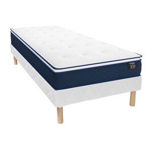 Vente-unique.com Ensemble 80 x 200 cm sommier + matelas ressorts ensaches et surmatelas integre ep.24cm - ALTIER de YSMÉE