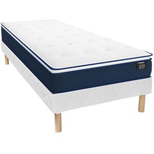 Ensemble 90 x 190 cm sommier + matelas ressorts ensaches et surmatelas integre ep.24cm - ALTIER de YSMÉE