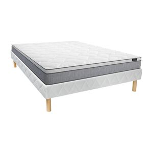 Ensemble 140 x 190 cm sommier + matelas ressorts ensaches ep.22cm - SERENITE de YSMÉE