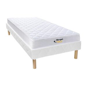 Vente-unique.com Ensemble sommier + matelas ressorts WOLKENLOS de MORGENGOLD - 90x200 cm