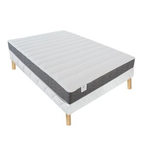 Vente uniquecom Ensemble 140 x 190 cm sommier matelas mousse HD memoire de forme et tissu 3D respirant ep18cm HEAVEN de DREAMEA